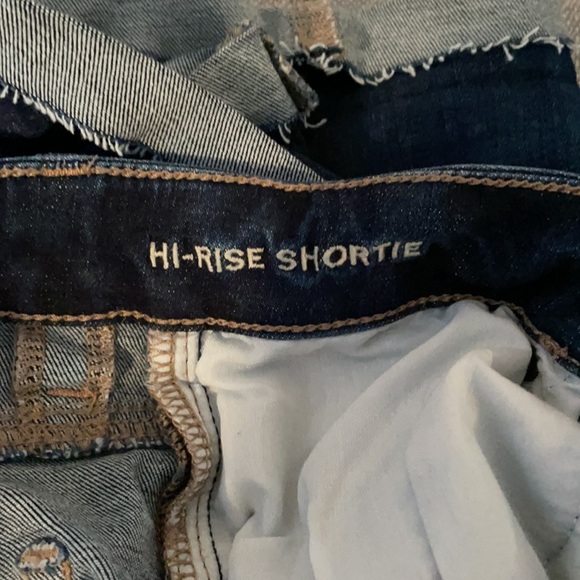 AE 🦅 2 Hi Rise Shortie Jean Shorts American Eagle - Picture 8 of 8